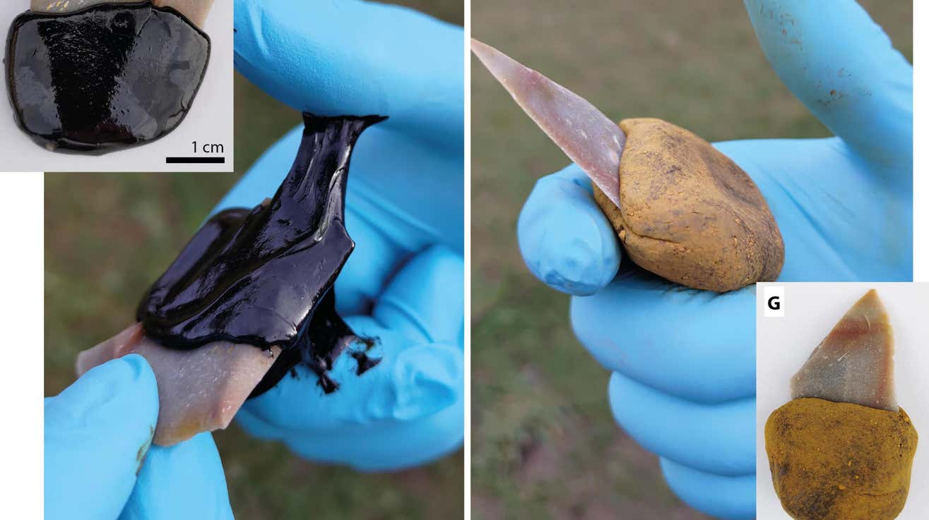 El hallazgo de esta hoja afilada con mango en Europa indica que alguien utilizó pegamento hace más de 100.000 años