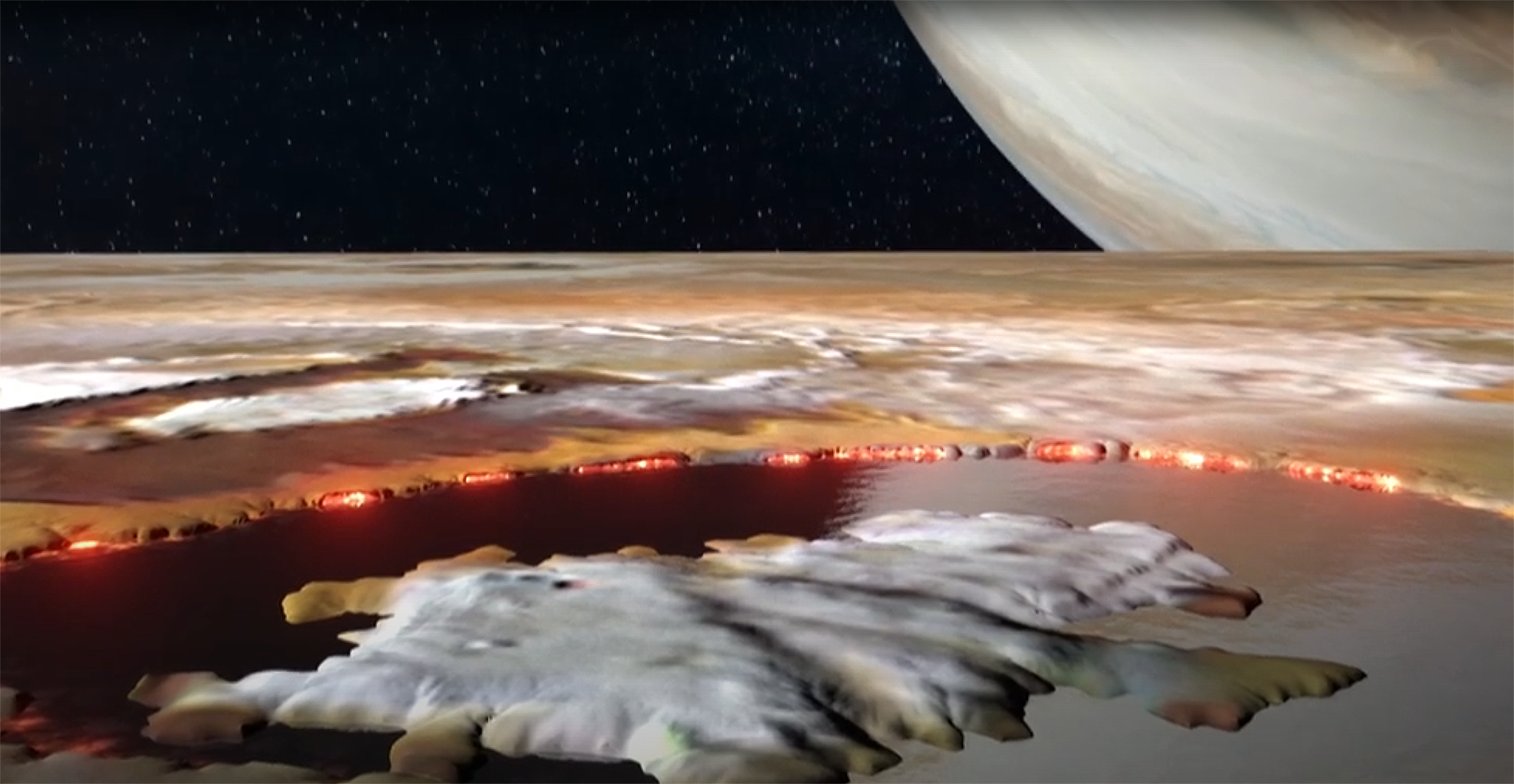 Hay un gigantesco lago de cristal volcánico pulido en Io, la luna de Júpiter
